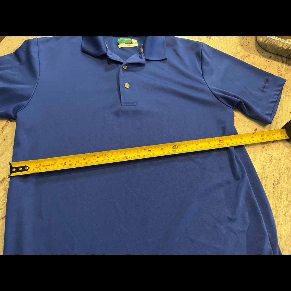 Ben Hogan Performance Men’s blue Short Sleeve Power Air Polo Shirt Size Small